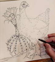 Livre l'art de colorer "les cocottes" de l'artiste Corinne JEANJACQUES, 30 pages