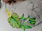 Livre l' ART de colorer "Couronnes de fleurs"" de l'artiste Corinne JEANJACQUES, 30 pages